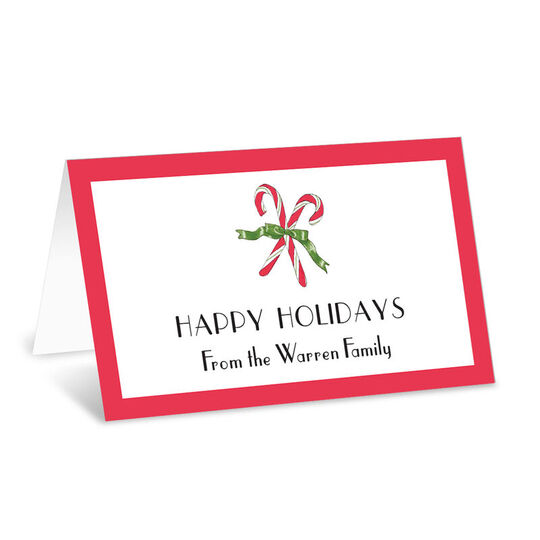 Candy Cane Folded Enclosure Cards